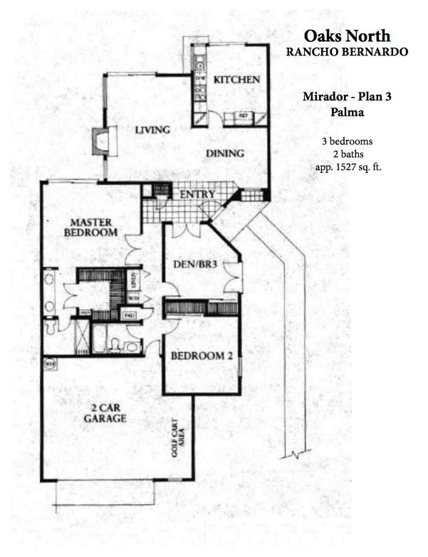Mirador Oaks North Rancho Bernardo Floor Plan 3 Palma