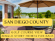 San Diego County Golf Course View Single Story Homes For Sale