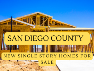 San Diego County California New Single Story Homes For Sale