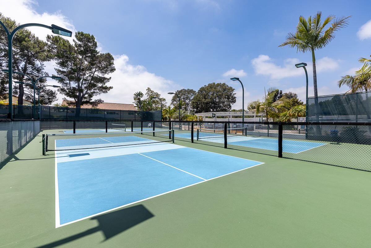 Lighted pickleball courts at Ocean Hills Country Club