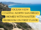 Ocean View North San Diego Homes For Sale with Master Bedroom on First Floor