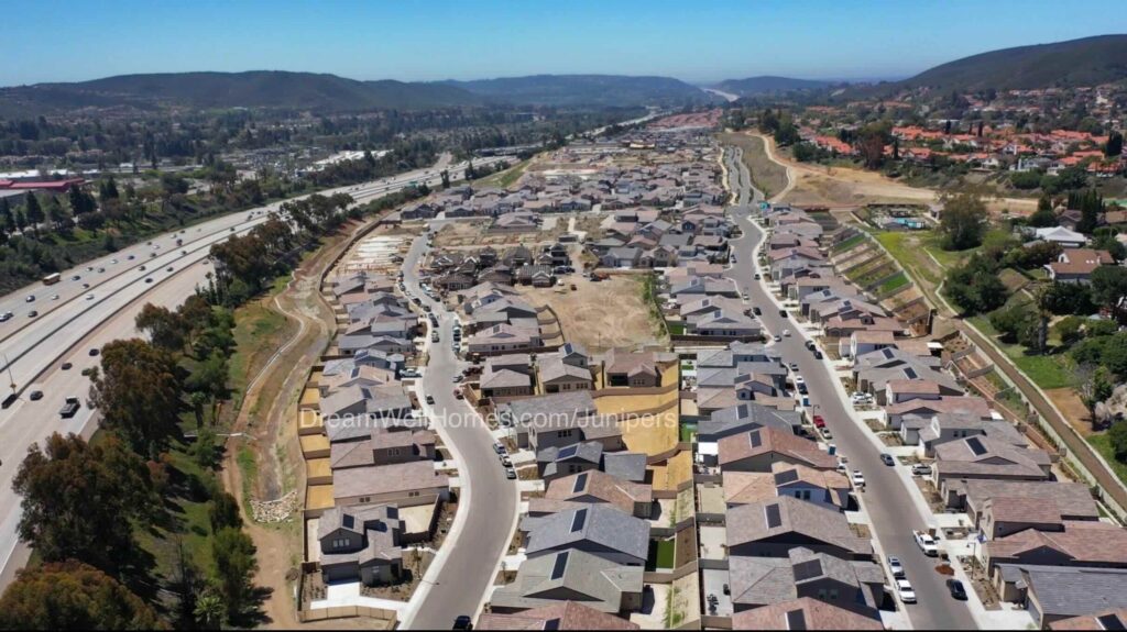 Junipers San Diego CA Drone Image of Homes