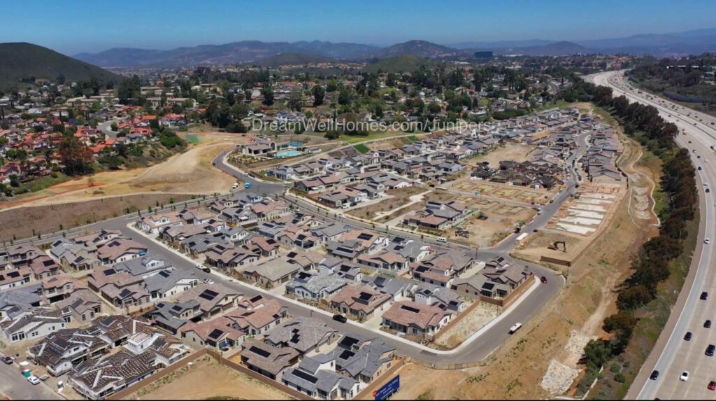 Junipers San Diego CA Drone Image of Homes