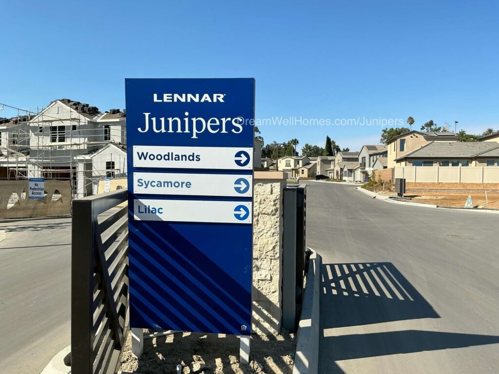 Junipers San Diego CA Entrance Sign