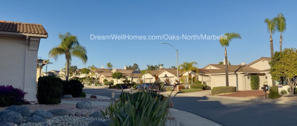 Oaks North Marbella homes in Rancho Bernardo San Diego CA 55+ community