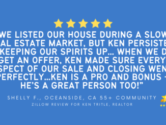 Oceanside CA San Diego 55+ Community Best Realtor® Ken Tritle Zilow Review