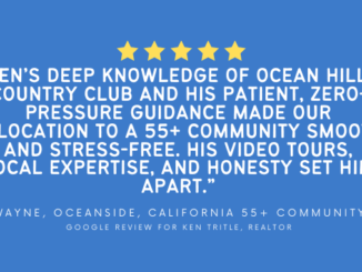 Ocean Hills Country Club CA 55+ Community Best Realtor® Ken Tritle Google Review