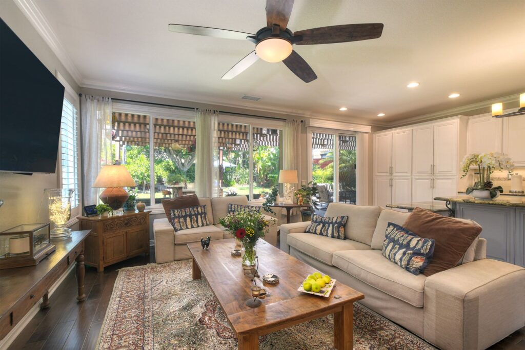 San Marcos CA home with golf course view, single level home