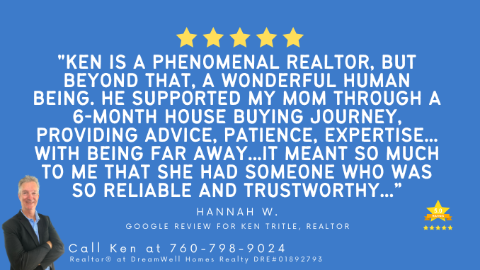 Reviews for Ken Tritle Ocean Hills Country Club CA 55+ Community Best Realtor® Ken Tritle Google Review on April 1 2026