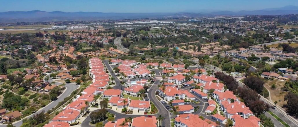 Villa Trieste Oceanside CA 55+ Community Aerial View