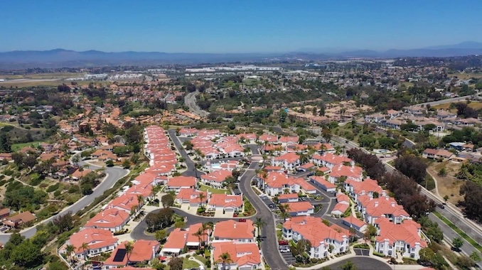Villa Trieste Oceanside CA 55+ Community Aerial View
