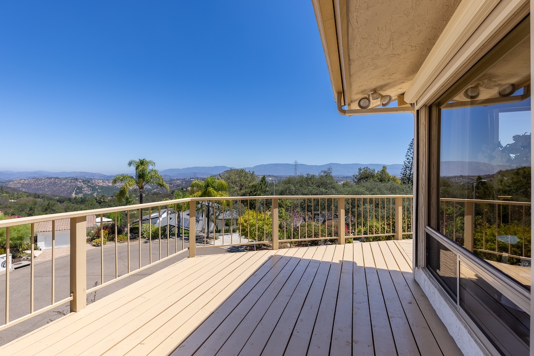 38 Exterior Deck View 10921 Treeside Lane Escondido CA 92026 Home For Sale listed by DreamWell Homes Realty