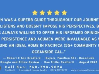 Reviews for Ken Tritle, Realtor® — DreamWell Homes Realty — Google Review from Buyer at Pacifica Oceanside Manor Oceanside CA 55+ Community CA North San Diego County August 2026